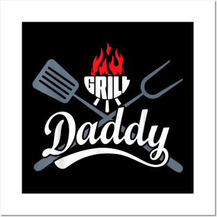 Grill Daddy Bbq Barbecue Grilling Smoking For Men Dad Posters and Art